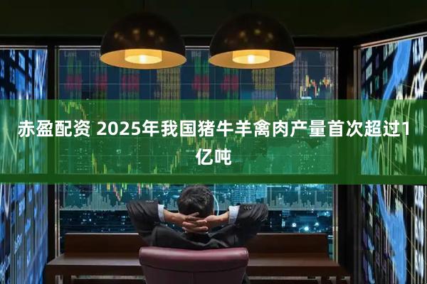 赤盈配资 2025年我国猪牛羊禽肉产量首次超过1亿吨